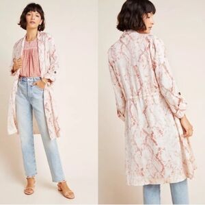 Cupcakes and Cashmere Snake Print Drape Jacket Size 2X – Lightweight Open Front